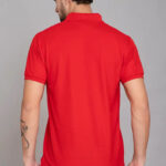 Men Solid Polo Neck Black T-Shirt