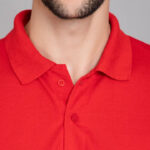 Men Solid Polo Neck Black T-Shirt