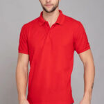 Men Solid Polo Neck Black T-Shirt