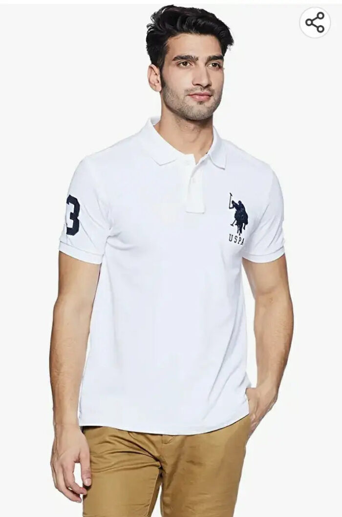 Mens Polycotton Polo Collar T-Shirt
