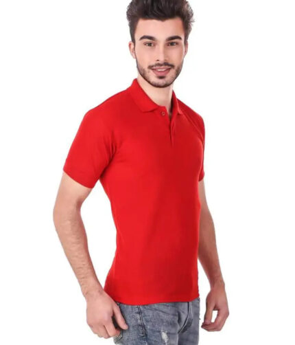 KEOTI Poly Cotton Polo Collar  Plain Comfort Fit T-Shirt for Mens