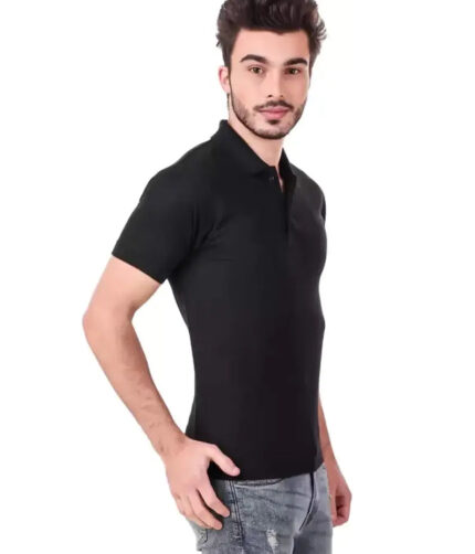 KEOTI Poly Cotton Polo Collar  Plain Comfort Fit T-Shirt for Mens