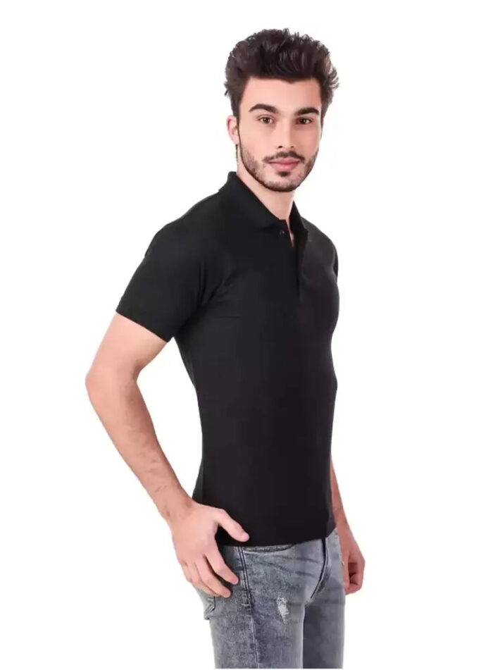 KEOTI Poly Cotton Polo Collar  Plain Comfort Fit T-Shirt for Mens