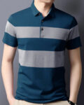 Men Cotton Blend Colourblocked Polos