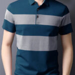 Men Cotton Blend Colourblocked Polos