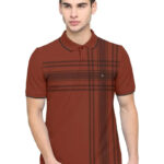 BULLMER Mens Regular Fit Printed Polo Collared Tshirt