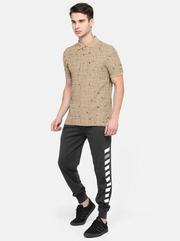 BULLMER Mens Regular Fit Printed Polo Collared Tshirt