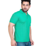 COMPANY ME Matty Men's Plain Polo T-Shirt, Classic Collar, Smart Casual Wear, Multiple Colors | Polo Collar T-Shirts for Men | Menswear T-Shirts (Pack of 1) (Large, Sea Green)