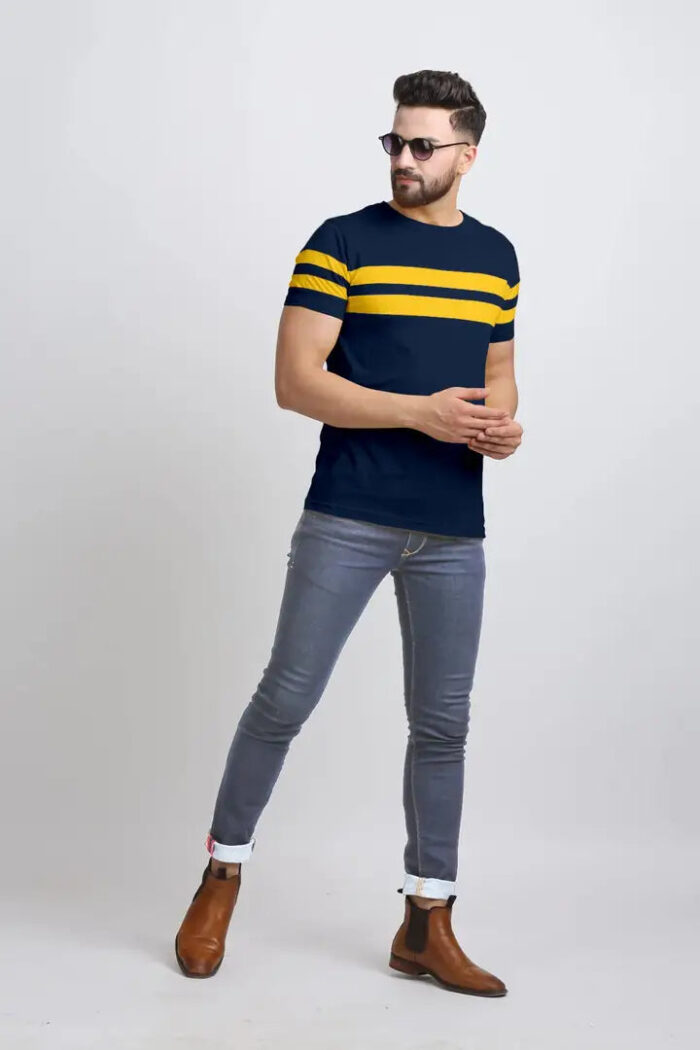 2756f826-6825-476c-ba6d-72e2405538ea_11218543-originnm80prcnt AUSK Men's Regular Round Neck Half Sleeves T-Shirts (Color:Blue & Yellow-Size:Large)
