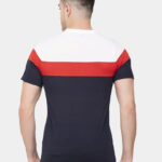 Ekom Cotton Blend T-Shirt for Men  Boys | Half Sleeve Color Block Tshirt