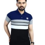 DYRECTDEALS Men's Regular Fit Navy Blue Polo T-Shirts