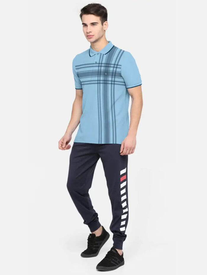 BULLMER Mens Regular Fit Printed Polo Collared Tshirt