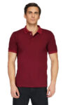 More More Men's Solid Regular Fit Polo