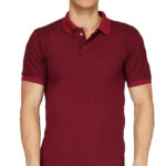 More More Men's Solid Regular Fit Polo