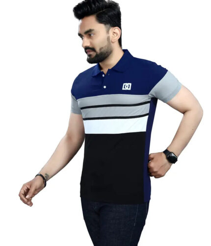 DYRECTDEALS Men's Regular Fit Navy Blue Polo T-Shirts