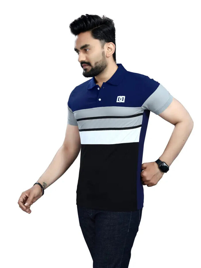 DYRECTDEALS Men's Regular Fit Navy Blue Polo T-Shirts