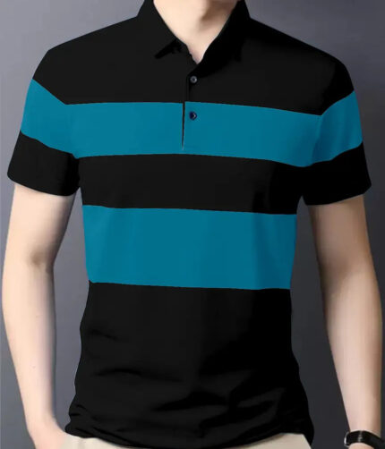 Reliable Multicoloured Cotton Blend Colourblocked Polos For Men