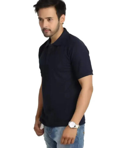 KEOTI Poly Cotton Polo Collar  Plain Comfort Fit T-Shirt for Mens
