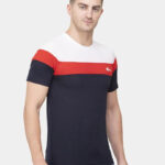 Ekom Cotton Blend T-Shirt for Men  Boys | Half Sleeve Color Block Tshirt