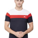 Ekom Cotton Blend T-Shirt for Men  Boys | Half Sleeve Color Block Tshirt