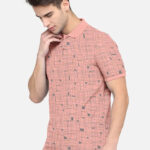 BULLMER Mens Regular Fit Printed Polo Collared Tshirt