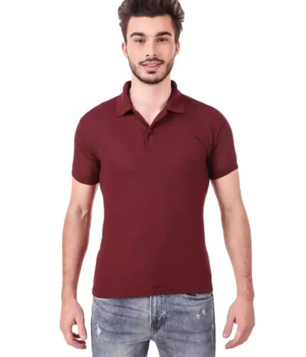 KEOTI Poly Cotton Polo Collar  Plain Comfort Fit T-Shirt for Mens