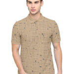 BULLMER Mens Regular Fit Printed Polo Collared Tshirt