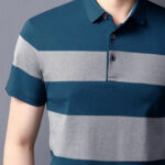 Men Cotton Blend Colourblocked Polos