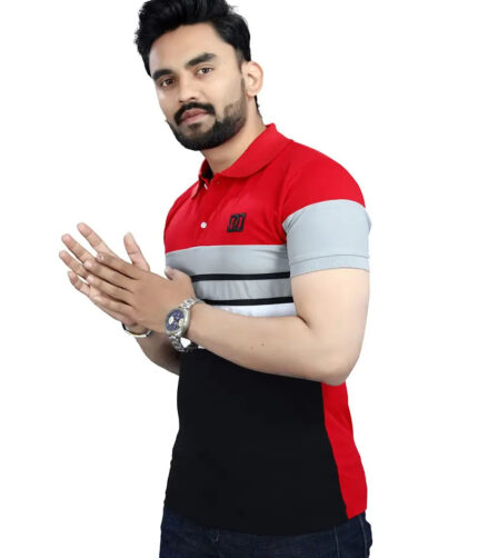 DYRECTDEALS Men's Regular Fit Red Polo T-Shirts