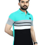 DYRECTDEALS Men's Regular Fit Sea Green Polo T-Shirts