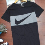 Reliable Black Cotton Blend Printed Round Neck Tees For Men