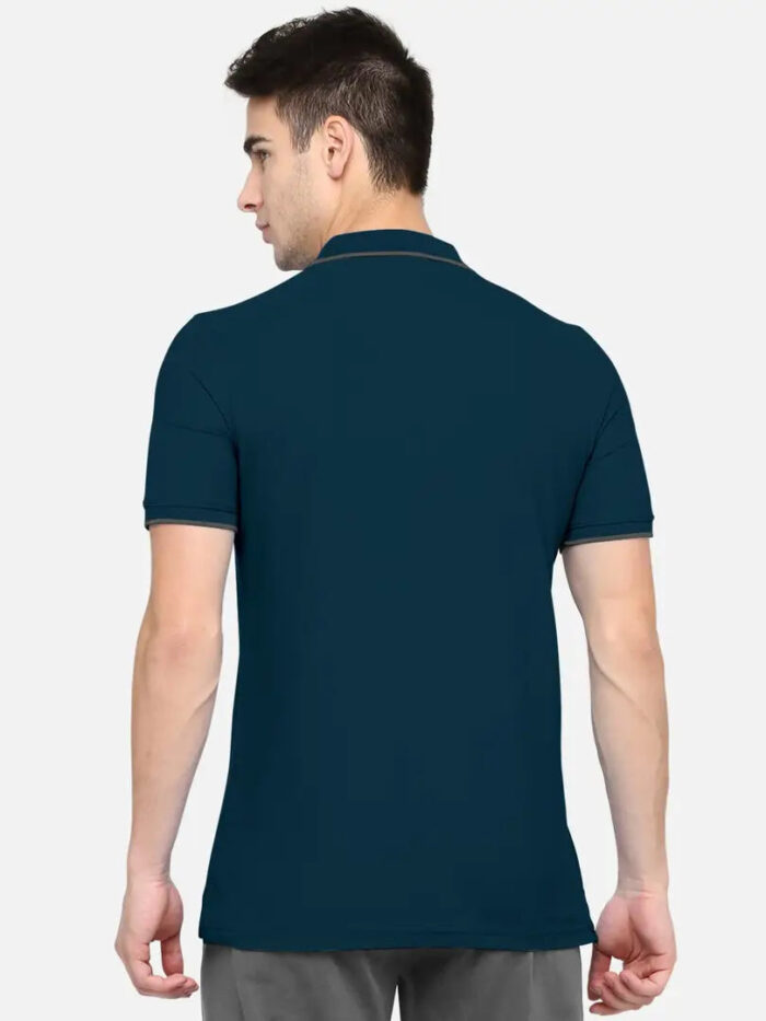 BULLMER Mens Regular Fit Printed Polo Collared Tshirt