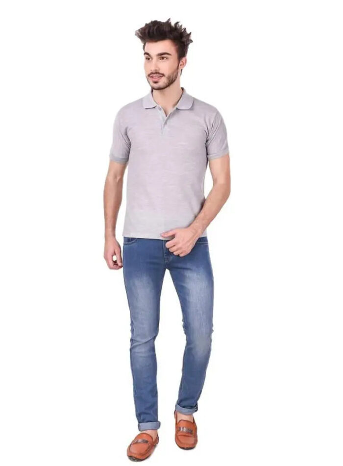 KEOTI Poly Cotton Polo Collar  Plain Comfort Fit T-Shirt for Mens