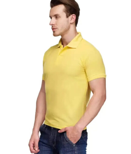 KEOTI Poly Cotton Polo Collar  Plain Comfort Fit T-Shirt for Mens