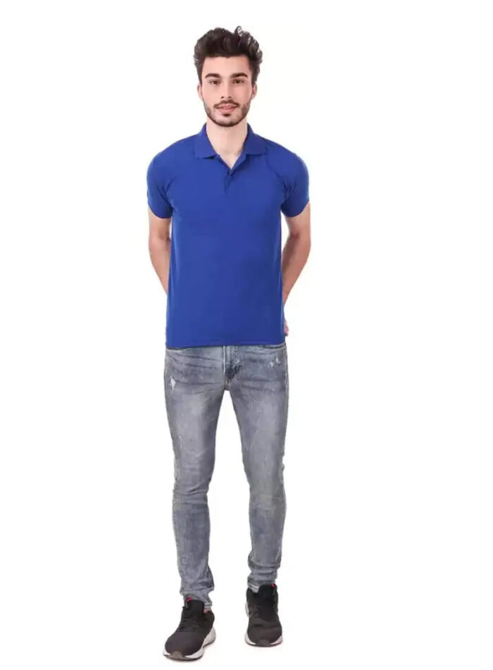 KEOTI Poly Cotton Polo Collar  Plain Comfort Fit T-Shirt for Mens