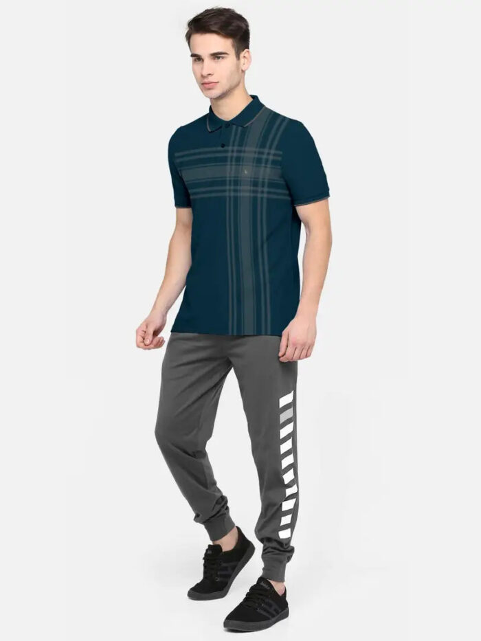 BULLMER Mens Regular Fit Printed Polo Collared Tshirt