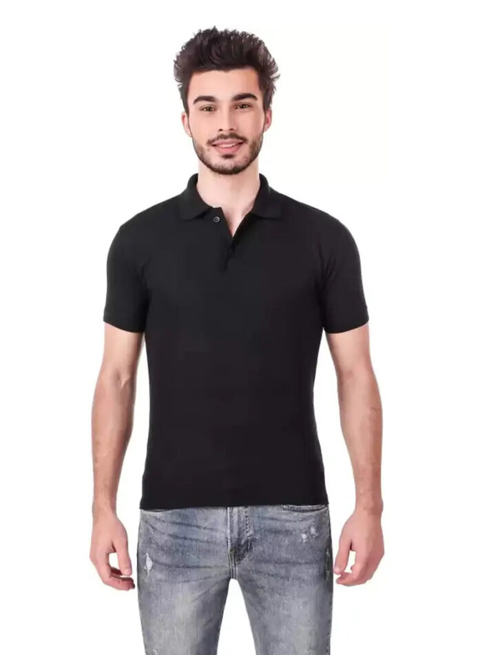 KEOTI Poly Cotton Polo Collar  Plain Comfort Fit T-Shirt for Mens