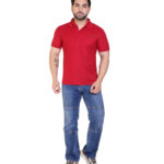 COMPANY ME Matty Men's Plain Polo T-Shirt, Classic Collar, Smart Casual Wear, Multiple Colors | Polo Collar T-Shirts for Men | Menswear T-Shirts (Pack of 1) (X-Large, Maroon)