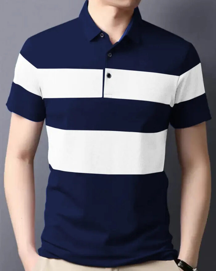Reliable Multicoloured Cotton Blend Colourblocked Polos For Men