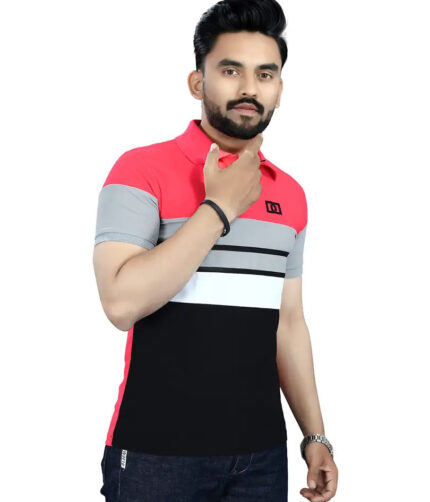 DYRECTDEALS Men's Regular Fit Pink Polo T-Shirts