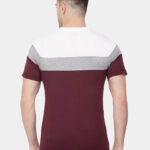 Ekom Cotton Blend T-Shirt for Men  Boys | Half Sleeve Color Block Tshirt