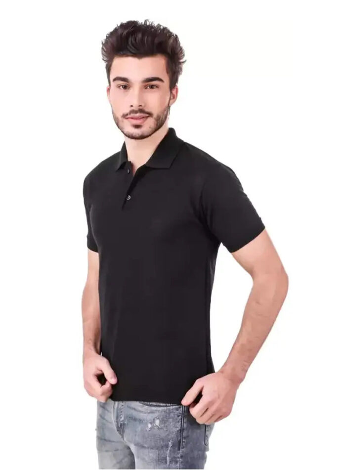 KEOTI Poly Cotton Polo Collar  Plain Comfort Fit T-Shirt for Mens