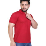 COMPANY ME Matty Men's Plain Polo T-Shirt, Classic Collar, Smart Casual Wear, Multiple Colors | Polo Collar T-Shirts for Men | Menswear T-Shirts (Pack of 1) (X-Large, Maroon)