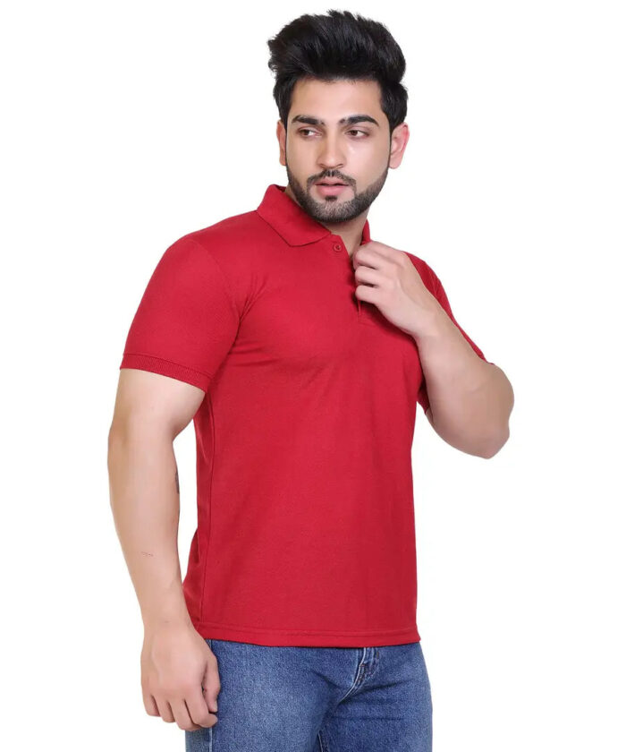 754ac1fe-65cc-494c-a12f-2f03e82ca4fb_25967029-originnm80prcnt COMPANY ME Matty Men's Plain Polo T-Shirt, Classic Collar, Smart Casual Wear, Multiple Colors | Polo Collar T-Shirts for Men | Menswear T-Shirts (Pack of 1) (X-Large, Maroon)