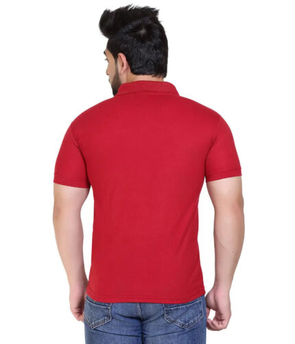 COMPANY ME Matty Men's Plain Polo T-Shirt, Classic Collar, Smart Casual Wear, Multiple Colors | Polo Collar T-Shirts for Men | Menswear T-Shirts (Pack of 1) (X-Large, Maroon)