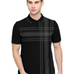 BULLMER Mens Regular Fit Printed Polo Collared Tshirt