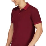 More More Men's Solid Regular Fit Polo