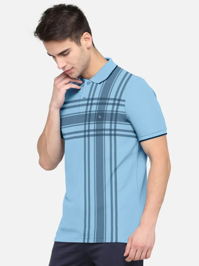 BULLMER Mens Regular Fit Printed Polo Collared Tshirt