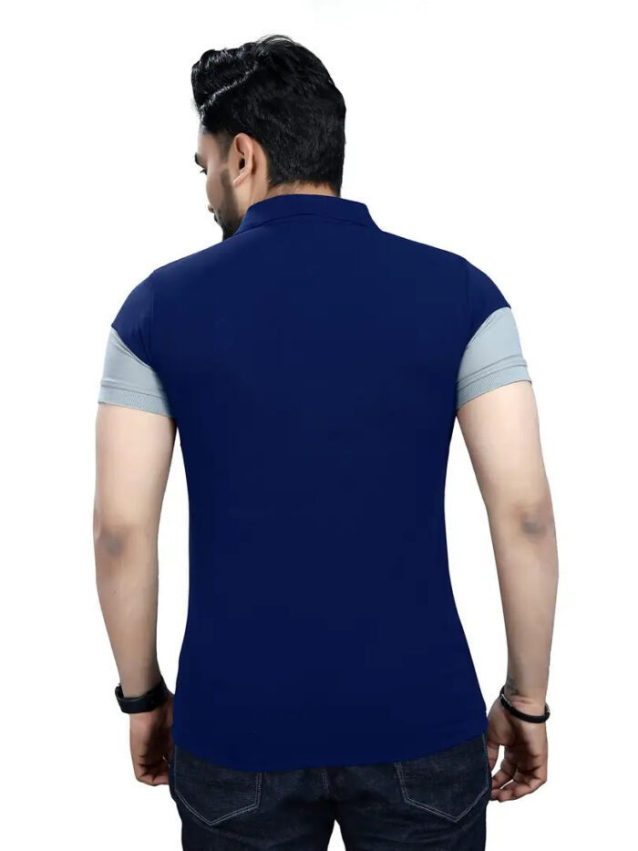 DYRECTDEALS Men's Regular Fit Navy Blue Polo T-Shirts