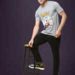 Reliable Cotton Blend Printed Round Neck Tshirt For Men